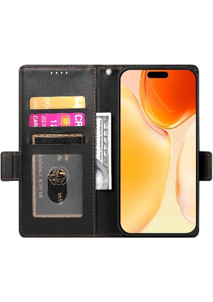 IPhone 16 Için Flip Case Kartvizit Yuvaları Flip Cüzdan Günlük Kullanım (Yurt Dışından) indirimleri