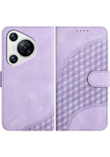 Huawei Pura 70 Pro Için Flip Case Pu Deri Kapak Çevirin Darbeye Deri (Yurt Dışından)