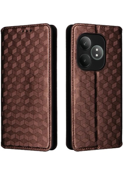 Realme Gt 6t Kart Yuvaları Için Flip Case Tutucu Cüzdan Manyetik Kapatma Pu (Yurt Dışından)