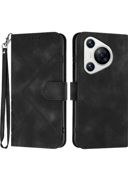 Huawei Pura 70 Pro Için Flip Case Manyetik Kapak Çevirin Cüzdan Pu Deri (Yurt Dışından)