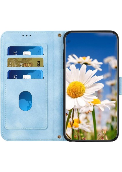 IPhone 16 Için Cüzdan Durumda Pro Manyetik Kapatma Kickstand Pu Deri Kart (Yurt Dışından)