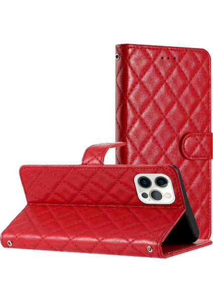 IPhone 14 Için Flip Case Pro Pu Deri Cüzdan Tpu Darbeye Manyetik Kart (Yurt Dışından)