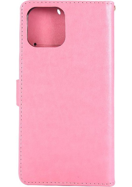 IPhone 14 Için Filp Durumda Pro Kart Tutucu Kickstand Bilek Kayışı Manyetik Pu (Yurt Dışından)