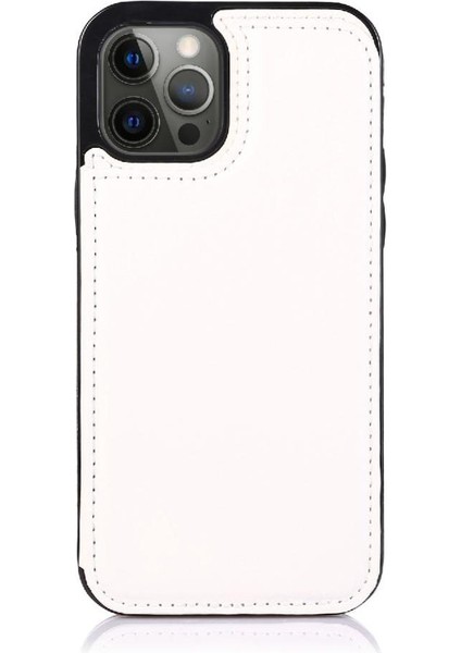 Kart Sahibi ile IPhone 13 Pro Max Pu Deri Kart Yuvaları Için Cüzdan Kılıf (Yurt Dışından)