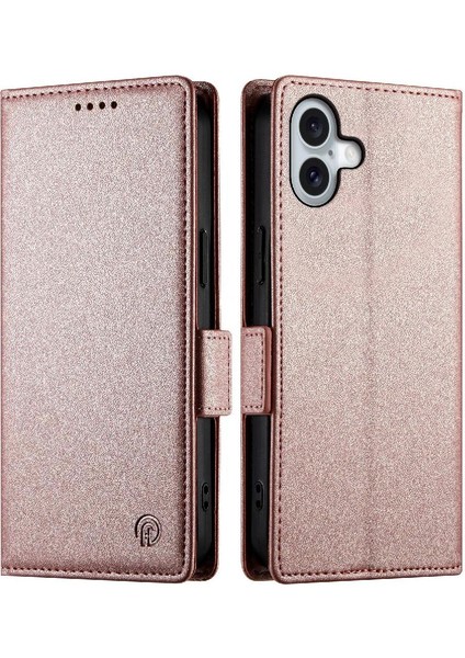 IPhone 16 Için Flip Case Kartvizit Yuvaları Flip Cüzdan Günlük Kullanım (Yurt Dışından)