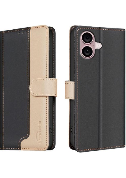 IPhone 16 Için Flip Case Artı Kickstand Kart Yuvaları Tutucu Darbeye Tpu (Yurt Dışından)