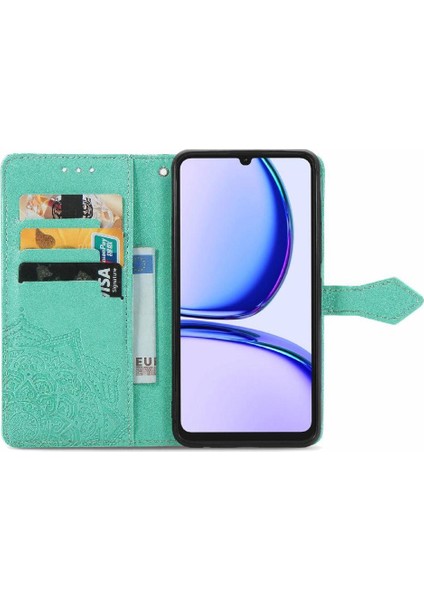 Realme Not 50 Için Flip Case Deri Kılıf Kapak Basit Iş (Yurt Dışından)