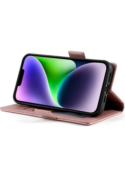IPhone 14 Için Flip Case Artı Flip Kartvizit Yuvaları Günlük Kullanım Cüzdan (Yurt Dışından)