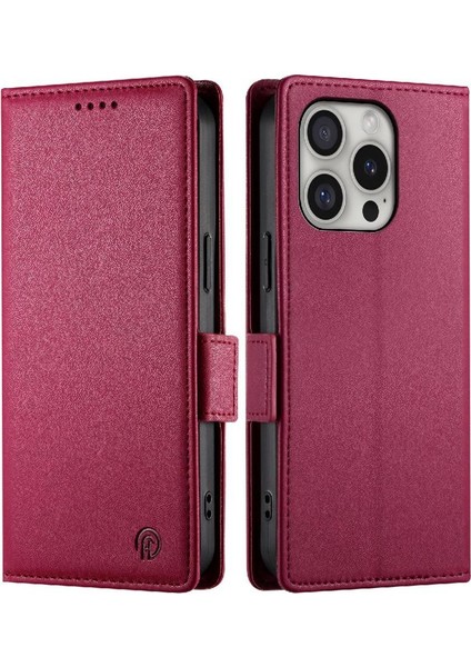 IPhone 16 Pro Iş Flip Kart Yuvaları Günlük Kullanım Cüzdan Için Flip Case (Yurt Dışından)
