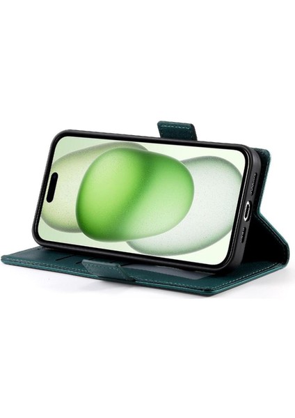 IPhone 15 Için Flip Case Artı Kart Yuvaları Günlük Kullanım Iş Cüzdan Flip (Yurt Dışından)