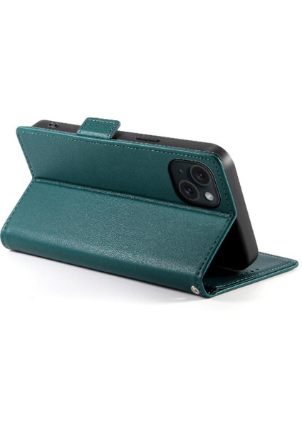 IPhone 15 Için Flip Case Artı Kart Yuvaları Günlük Kullanım Iş Cüzdan Flip (Yurt Dışından)