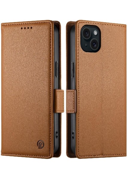 IPhone 15 Için Flip Case Artı Kart Yuvaları Günlük Kullanım Iş Cüzdan Flip (Yurt Dışından)