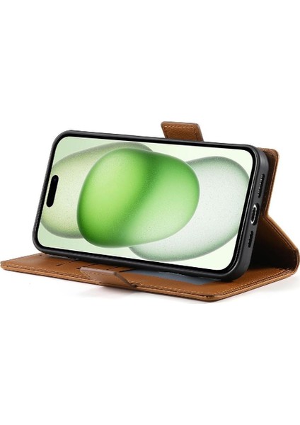IPhone 15 Için Flip Case Artı Kart Yuvaları Günlük Kullanım Iş Cüzdan Flip (Yurt Dışından)