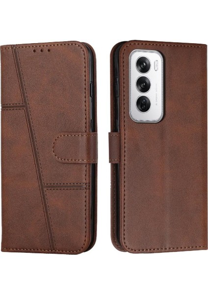 Oppo Oppo 12 5g Pu Deri Tam Koruma Kartı Ekleme Için Flip Case (Yurt Dışından)