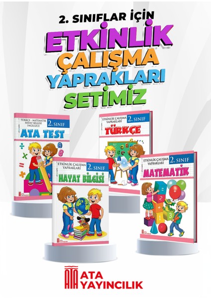 Ata Yayıncılık 2. Sınıf Etkinlik Çalışma Yaprakları 4'Lü Set