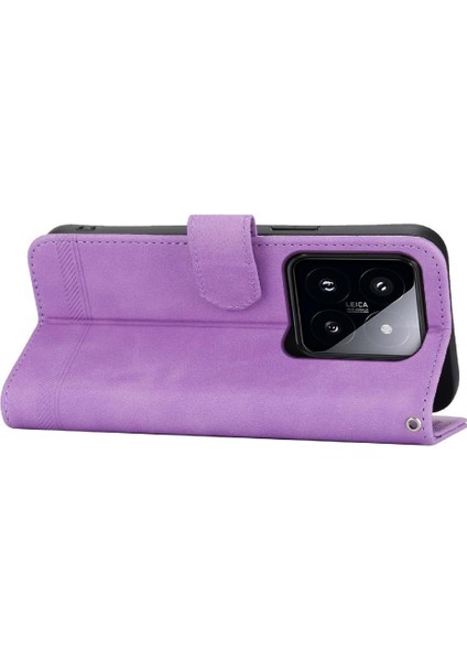 Xiaomi 14 Pro Premium Manyetik Kapatma Bileklik Kart Yuvaları Için Flip Case (Yurt Dışından)