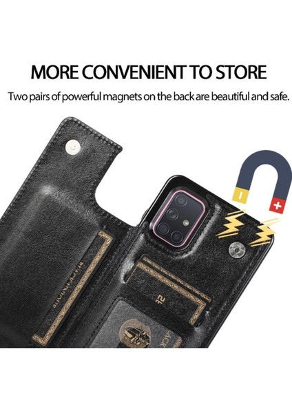 Kart Tutucu Kickstand Çift ile Samsung Galaxy A71 4g Için Cüzdan Kılıf (Yurt Dışından)
