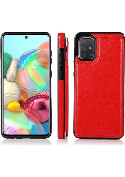Kart Tutucu Kickstand Çift ile Samsung Galaxy A71 4g Için Cüzdan Kılıf (Yurt Dışından)