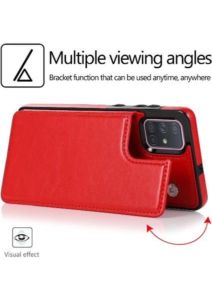 Kart Tutucu Kickstand Çift ile Samsung Galaxy A71 4g Için Cüzdan Kılıf (Yurt Dışından) fiyatları
