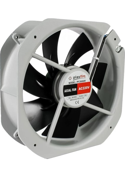 PLASTİM 220V Dc – 280X280X80 Mm Rulmanlı Aksiyel Fan