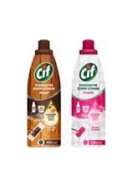 Konsantre Zemin Uzmanı Fayans Pembe Çiçekler 895 ml + Cif Konsantre Zemin Uzmanı Ahşap Portakal Çiçeği 895 ml