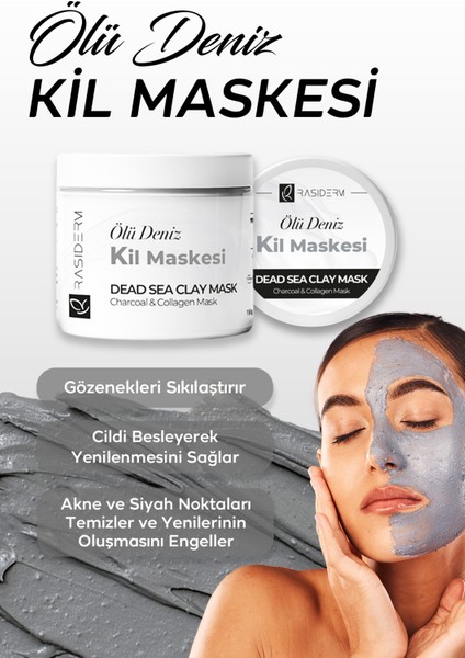 Rasiderm Collagen Ölüdeniz Kil Maskesi Leke Akne Ve Siyah Nokta Giderici 150 gr