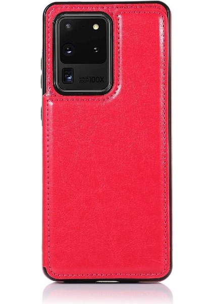 Kart Pu ile Samsung Galaxy S20 Ultra Kickstand Kart Yuvaları Için Cüzdan Kılıf (Yurt Dışından) fiyatları