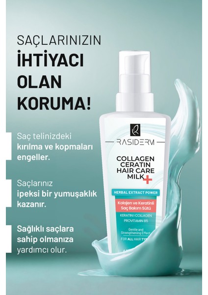 Rasiderm - Kolajen Ve Keratinli Saç Bakım Sütü 150ml
