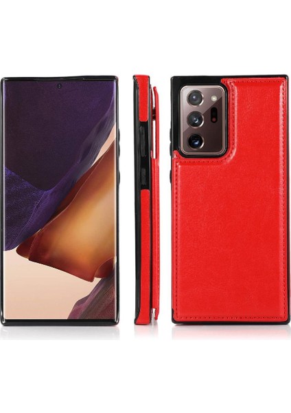 Cüzdan Kılıf Samsung Galaxy Not 20 Için Kickstand Çift Manyetik Toka Pu (Yurt Dışından)