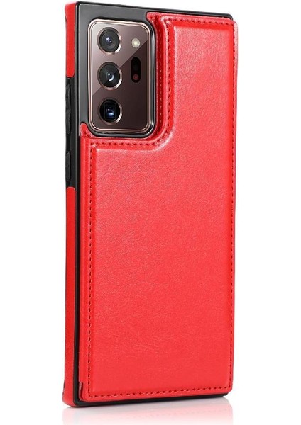 Cüzdan Kılıf Samsung Galaxy Not 20 Için Kickstand Çift Manyetik Toka Pu (Yurt Dışından)