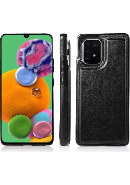 Samsung Galaxy S10 Lite Pu Deri Kart Yuvaları Kickstand Için Cüzdan Kılıf (Yurt Dışından)