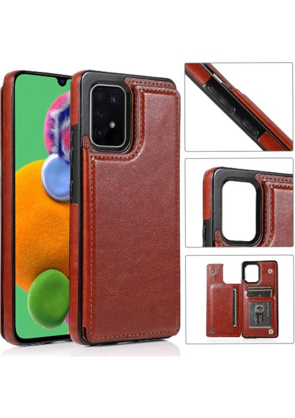 Manyi Mall Samsung Galaxy S10 Lite Pu Deri Kart Yuvaları Kickstand Için Cüzdan Kılıf (Yurt Dışından)