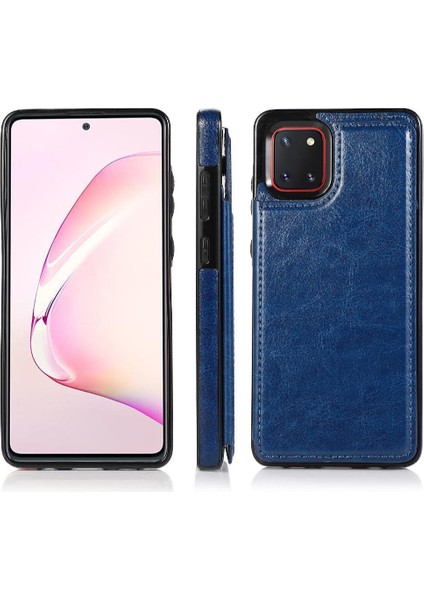 Samsung Galaxy Not 10 Lite Için Cüzdan Durumda Kickstand Kart Yuvaları Pu Çift (Yurt Dışından)