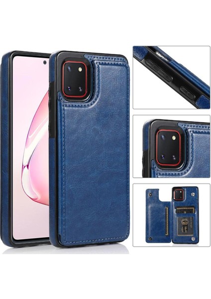 Samsung Galaxy Not 10 Lite Için Cüzdan Durumda Kickstand Kart Yuvaları Pu Çift (Yurt Dışından)
