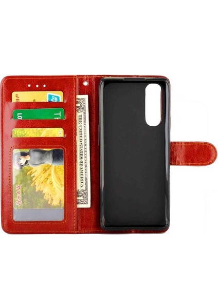 Oppo Reno3 Pro Kart Tutucu Manyetik Kapatma Darbeye Pu Için Flip Case (Yurt Dışından)