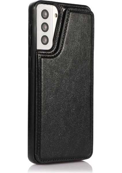 Samsung Galaxy S21 Çift Manyetik Toka Kickstand ile Cüzdan Kılıf (Yurt Dışından)