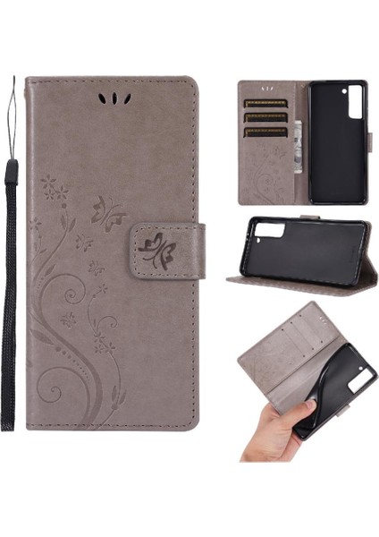 Samsung Galaxy S21 Için Kickstand Durumda Kart Tutucu Manyetik Kapatma Pu (Yurt Dışından)