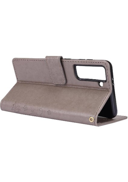 Samsung Galaxy S21 Için Kickstand Durumda Kart Tutucu Manyetik Kapatma Pu (Yurt Dışından) modelleri