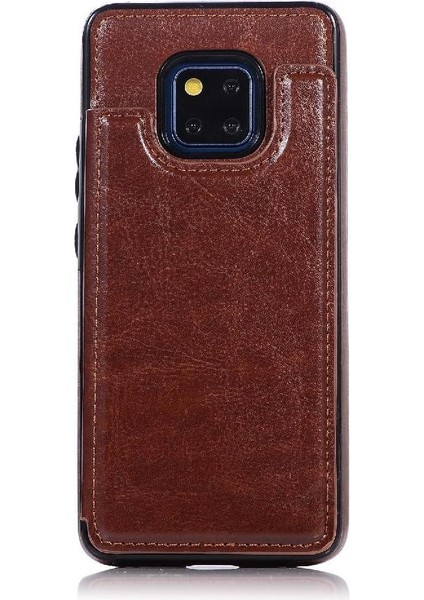 Cüzdan Kılıf Için Huawei Mate 20 Pro Kart Yuvaları Pu Deri Çift Manyetik (Yurt Dışından)