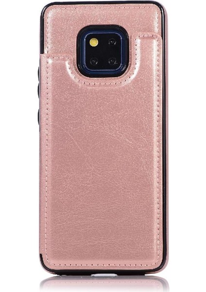 Cüzdan Kılıf Için Huawei Mate 20 Pro Kart Yuvaları Pu Deri Çift Manyetik (Yurt Dışından)