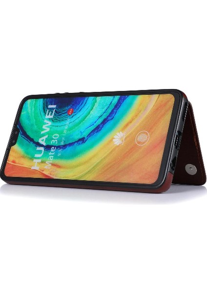 Manyi Mall Huawei Mate 30 Için Cüzdan Durumda Çift Manyetik Toka Pu Deri Kickstand (Yurt Dışından)