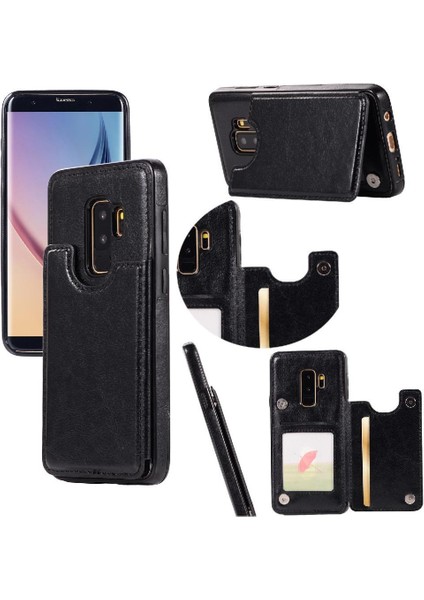 Samsung Galaxy S9 Artı Kart Yuvaları Için Cüzdan Kılıf Kickstand Pu Deri (Yurt Dışından)