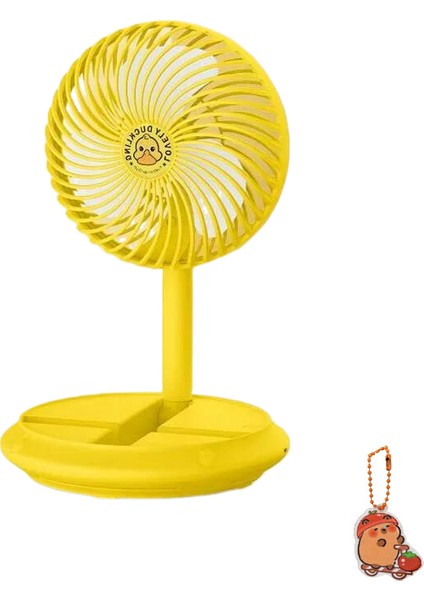 Cacaoelektrikli Fan Teleskopik Katlanır Küçük Fan USB Şarj Taşınabilir Mini Masaüstü Ev (Yurt Dışından)