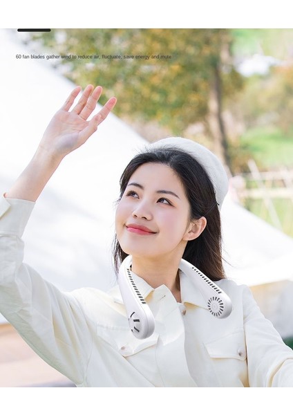 Cacao1 Adet Fan 1200MAH Yeni Mini Boyun Taşınabilir Bıçaksız Asılı Boyun Şarj Havası Soğutucusu 3 Hızlı (Yurt Dışından) fırsatları