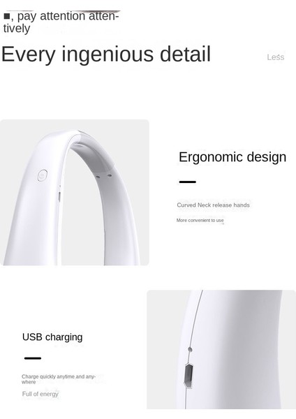 Cacao1 Adet Fan 1200MAH Yeni Mini Boyun Taşınabilir Bıçaksız Asılı Boyun Şarj Havası Soğutucusu 3 Hızlı (Yurt Dışından) indirimleri
