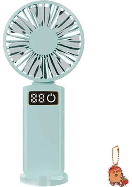 Cacaodijital Ekran Mini Fan USB 400 Mah El Küçük Elektrikli Fan Taşınabilir Öğrenci Soğutma (Yurt Dışından)