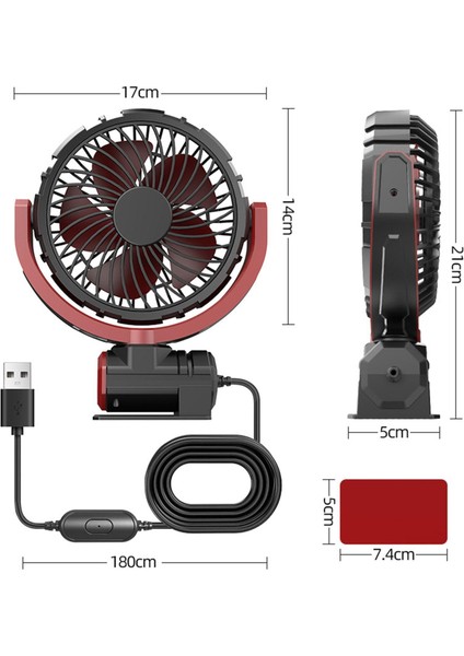 Cacaominibüsler Için USB Araç Elektrikli Soğutma Fanı, Çok Işlevli Aksesuarlar, Küçük Soğutucular (Yurt Dışından)