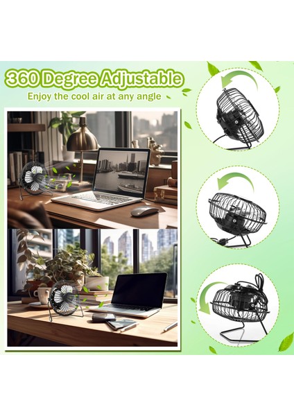 Cacaoyaz Aylarında Küçük Ev Veya Ofis Yatak Odası Masaüstü Için USB Fan Ayarlanabilir Döner Masaüstü Fanı (Yurt Dışından) fiyatları