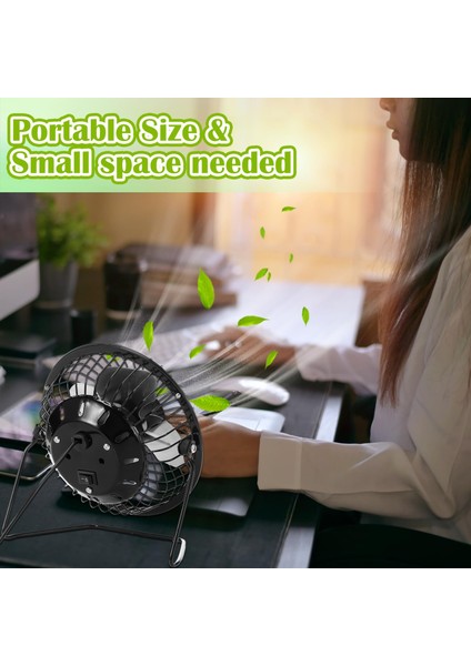 Cacaoyaz Aylarında Küçük Ev Veya Ofis Yatak Odası Masaüstü Için USB Fan Ayarlanabilir Döner Masaüstü Fanı (Yurt Dışından) fırsatları