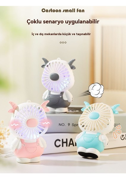 Cacaopiggy Elektrikli Fan Küçük Öğrenci Taşınabilir El USB Şarj Uzun Ömürlü (Yurt Dışından) fiyatları